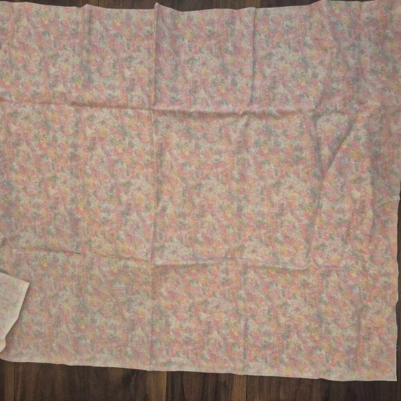 Fabric, White/Pink/Gray/Yellow Cotton Nadia's Garden by Marjorie Smith Steed for - Picture 6 of 6